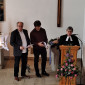 70 Jahre Friedenskirche – Pfrin. Steiner mit Elmar Grosser, Robert Baier bei den Fürbitten