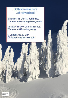 2025/ 2026 Gottesdienste zum Jahreswechsel