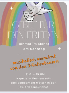 ökumenisches Friedensgebet im Juni 2026 als Plakat
