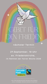 ökumenisches Friedensgebet im September 2026 als Plakat (Bild)