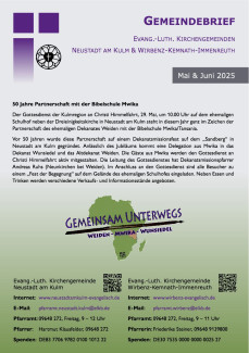 Gemeindebrief Mai/Juni 2025 (Titelblatt)