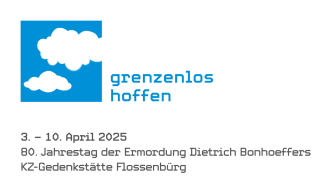 „Grenzenlos hoffen“ zum Bonhoeffer-Gedenken 2025 (Logo)
