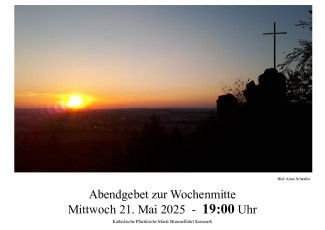 ökumenisches Abendgebet am Mittwoch, 21.05.2025, 19:00 Uhr