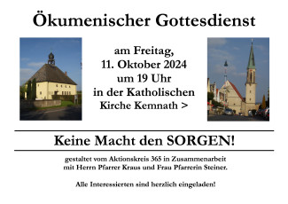 ökumenischer Gottesdienst in der kath. Stadtpfarrkirche (Kemnath, 11. Oktober 2024, JPG)