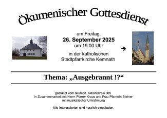 ökumenischer Gottesdienst in der kath. Stadtpfarrkirche (Kemnath, 26. September 2025, JPG)