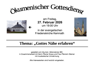 Plakat zum ökumenischen Gottesdienst am 27.2.2026