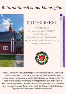 Reformationsgottesdienst der Kulmregion 2024 in Grafenwöhr (Plakat als Bild)